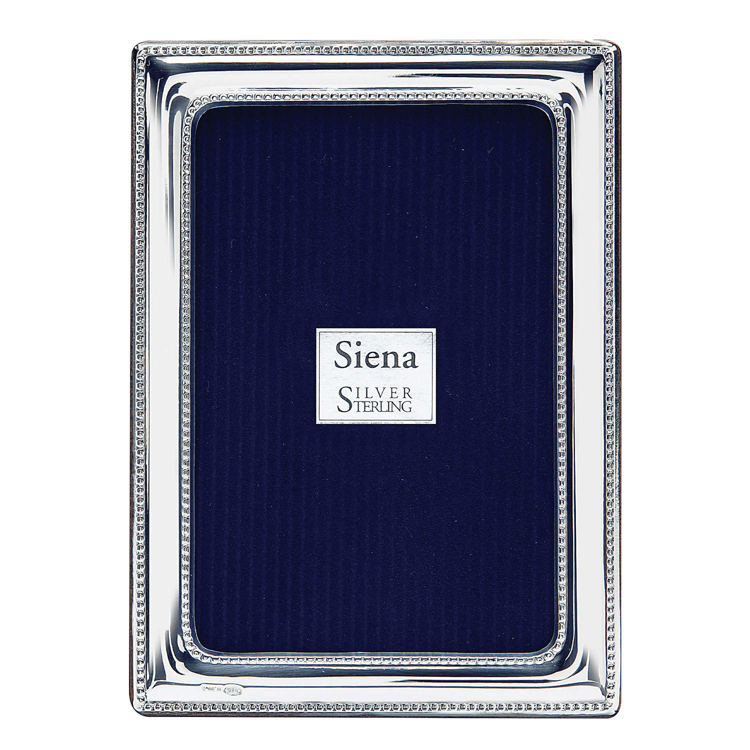 8x10 Pearl Bead Sterling Silver Photo Frame - Premium 925 Silver Decorative Picture Frame for Wedding, Anniversary & Home Décor | Siena Collection