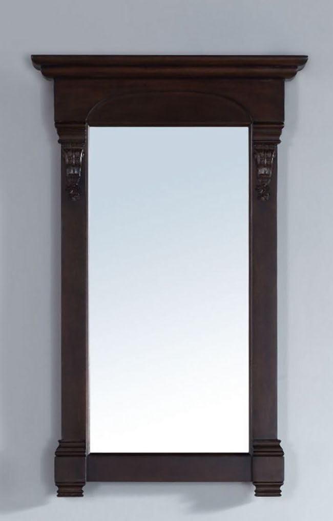 James Martin Furniture 26 Inch Black Rub Finish Wall Mirror 497924 - Perfect for Bedroom, Bathroom & Entryway Decor