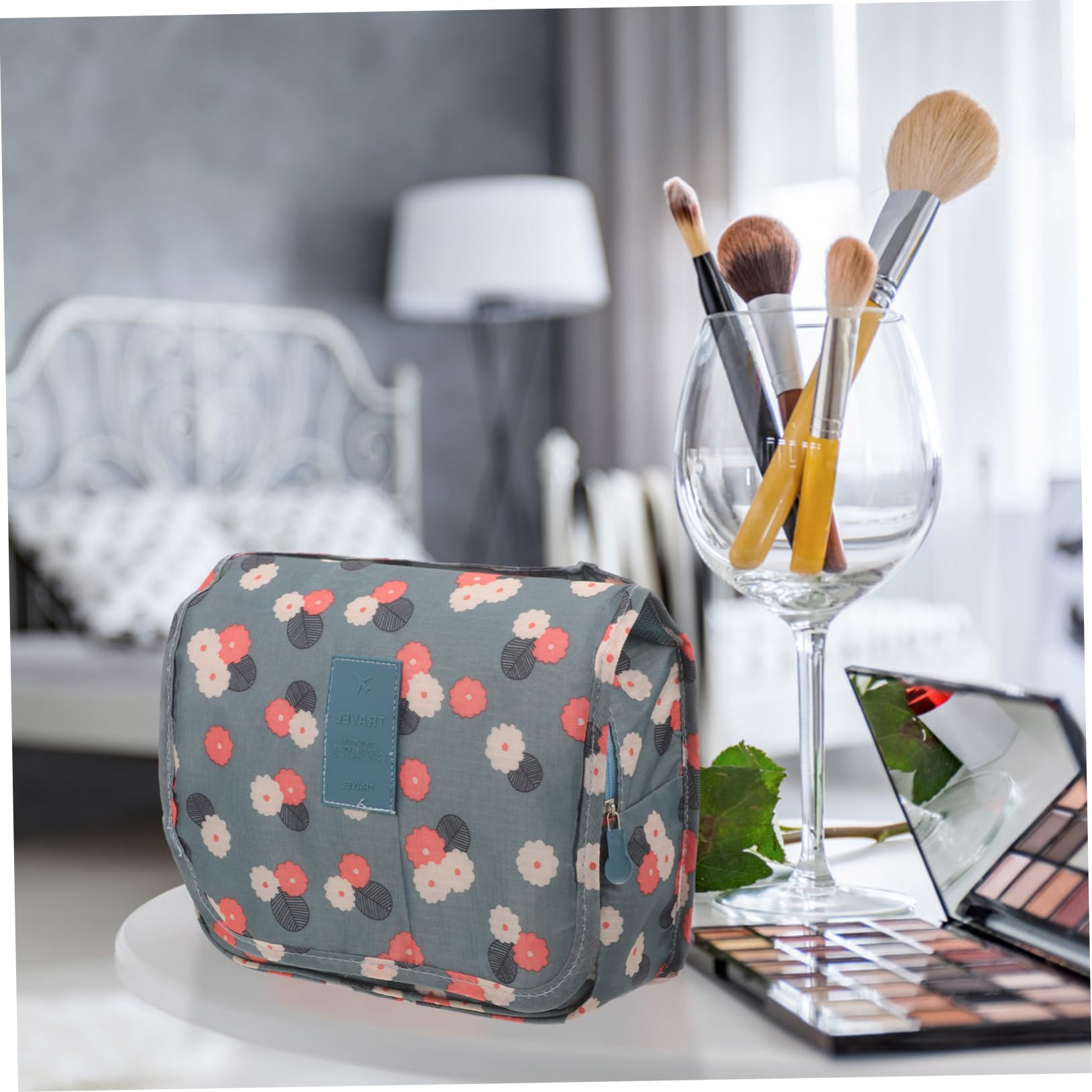 Healeved Hanging Travel Toiletry Bag for Women - Waterproof Makeup & Shower Organizer with Multiple Pockets - Perfect for Camping, Gym, and Business Trips - Portable Polyester Travel Accessory