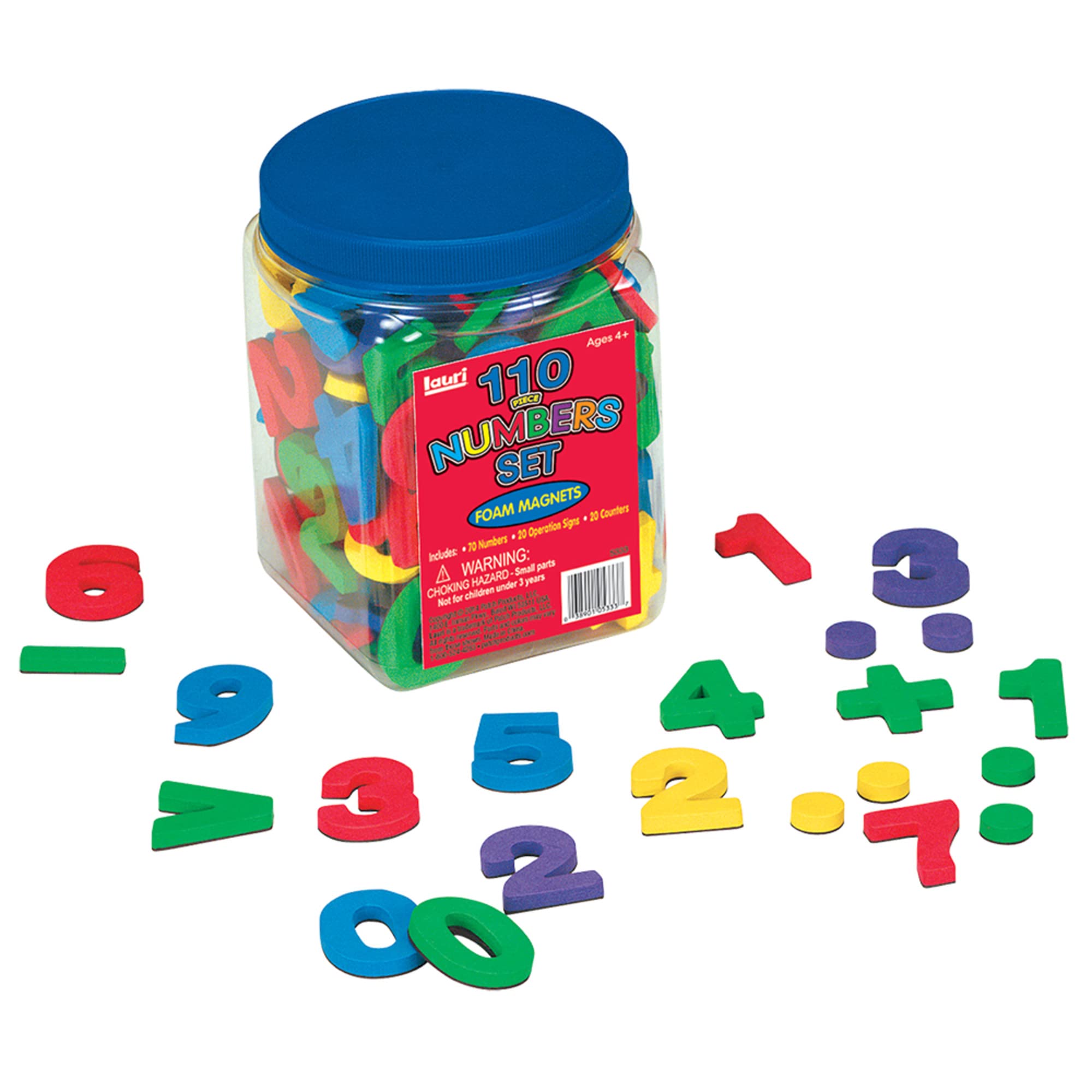 PlayMonster Lauri Foam Number Magnets for Kids - Small Educational Counting Toys for Refrigerator, Classroom & Homeschool Math Learning Activities