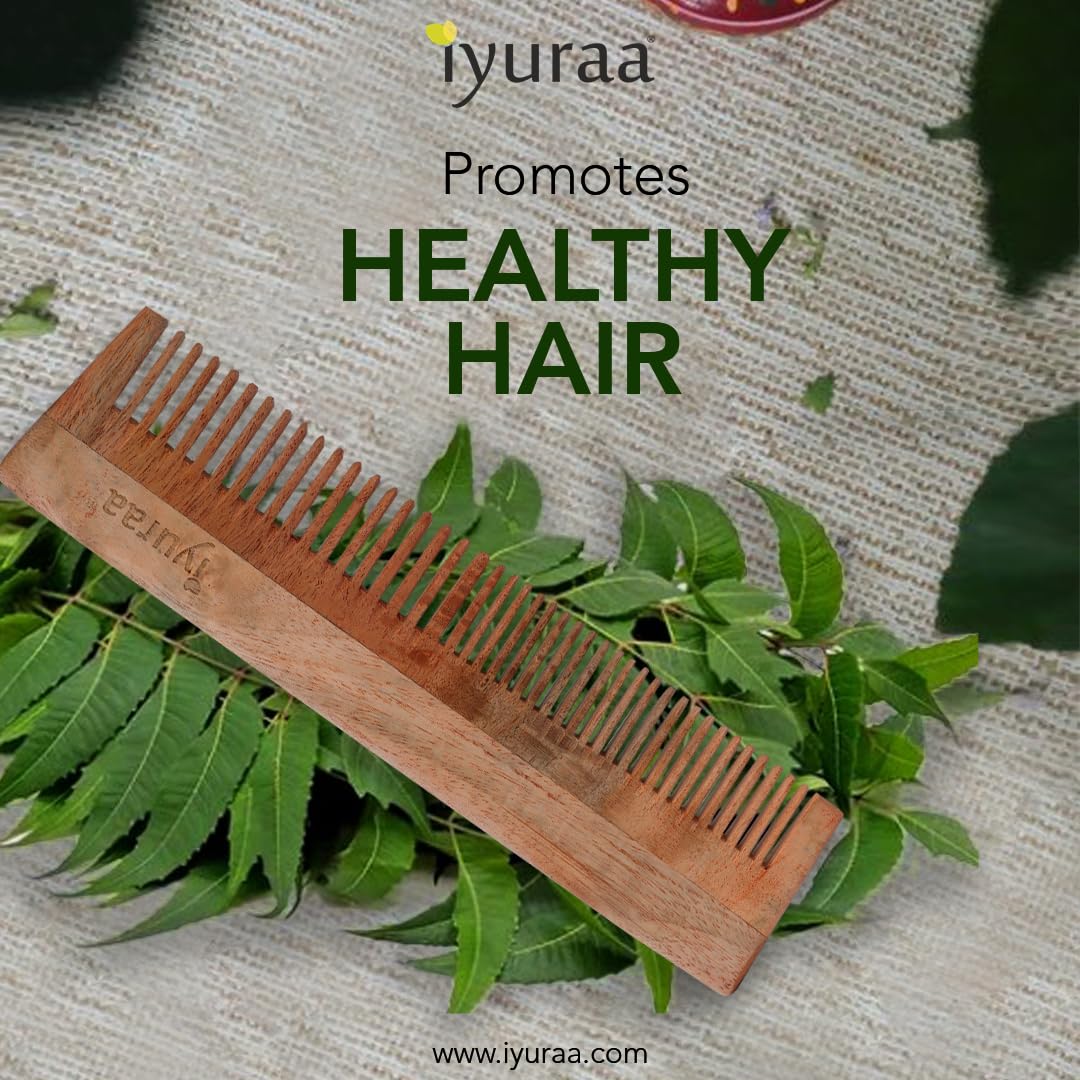 IYURAA PHYTOSCIENCE Ayurvedic Hair Growth Oil with Reetha, Shikakai & Amla - 100ml Sesame Oil Based Treatment for Hair Loss Prevention & Healthy Scalp - Includes Free Neem Comb for Daily Hair Care & Styling