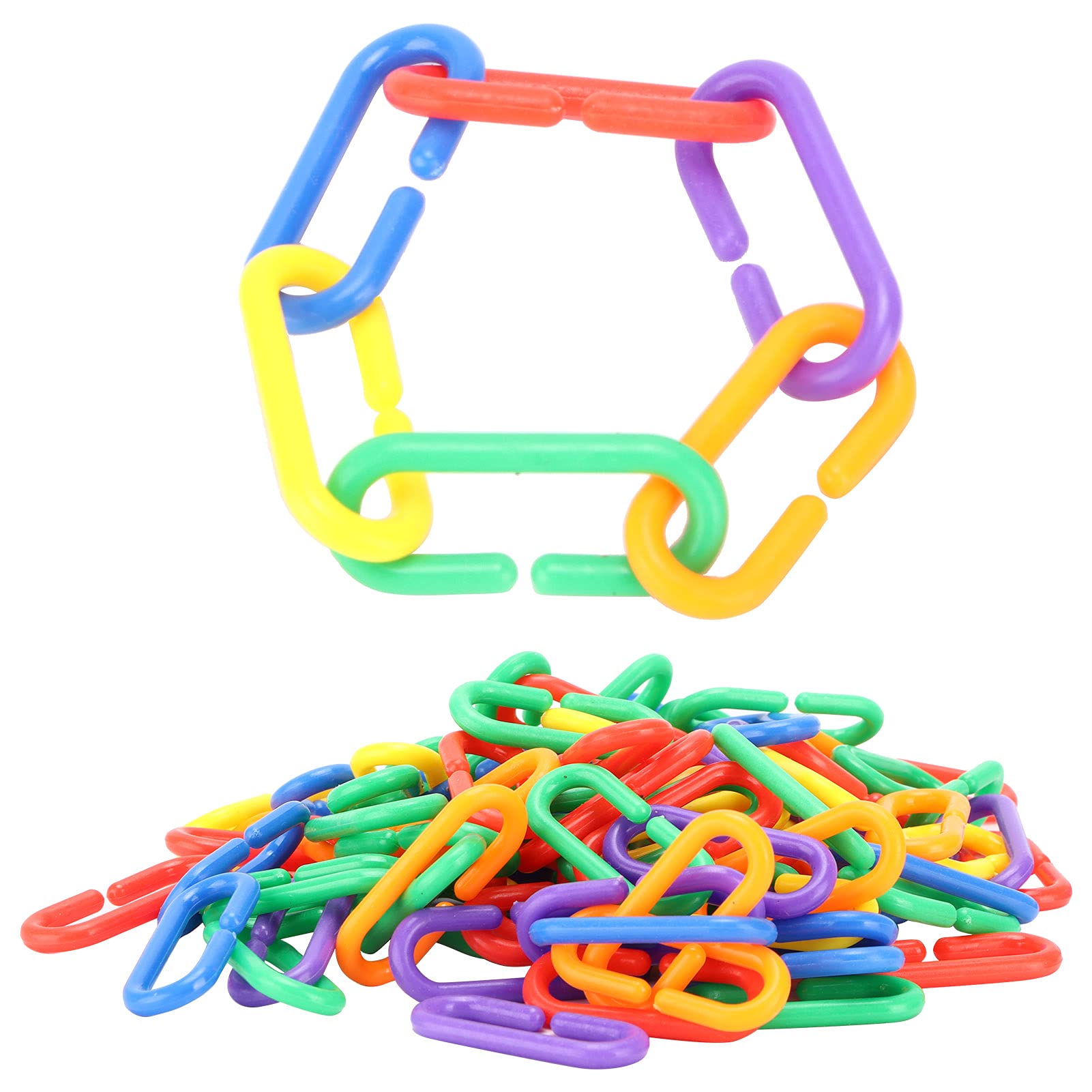 Zerodis 100-Piece Colorful Bird Chewing Toys with C-Clip Hooks - Educational Birdcage Toys for Parrots, Cockatiels & Small Birds - Perfect for Cage Enrichment & Playtime