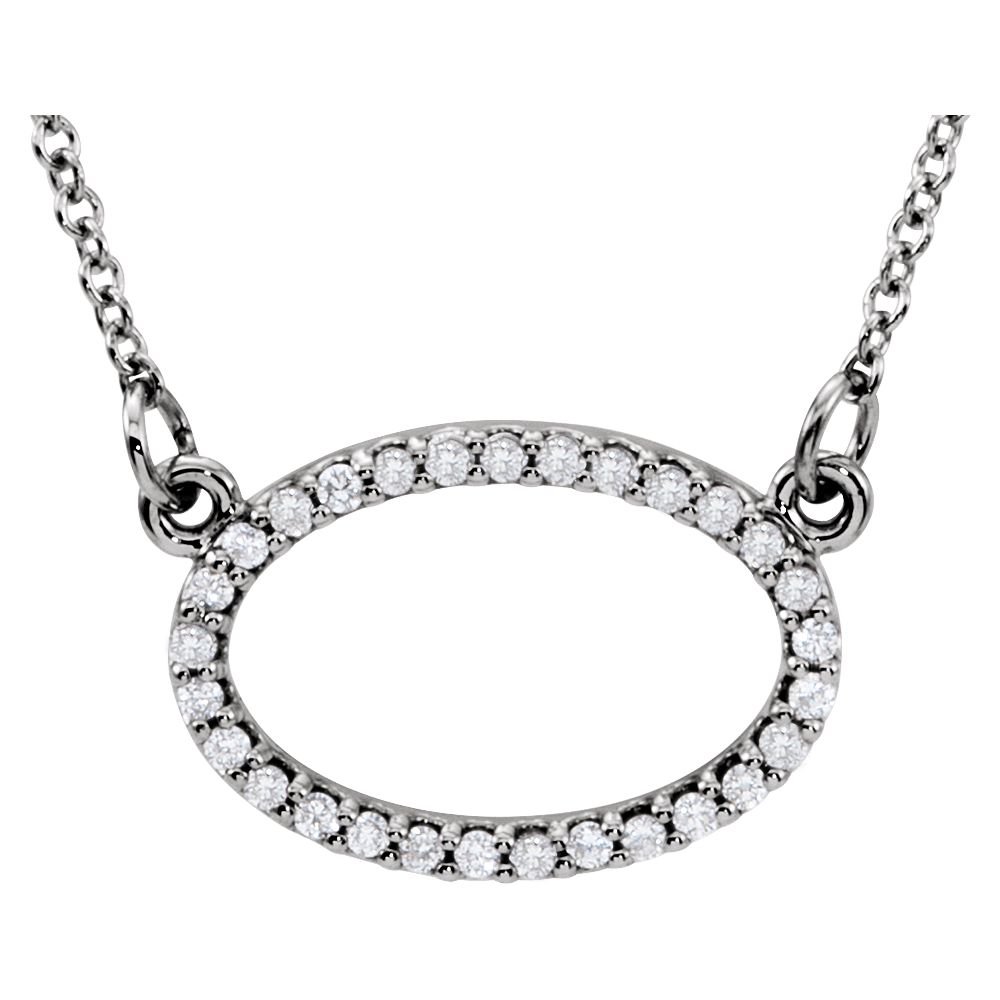 14K White Gold Diamond Necklace for Women - 0.17 Dwt Polished Pendant Jewelry Gift for Anniversary, Birthday & Valentine's Day - Elegant Everyday & Special Occasion Wear