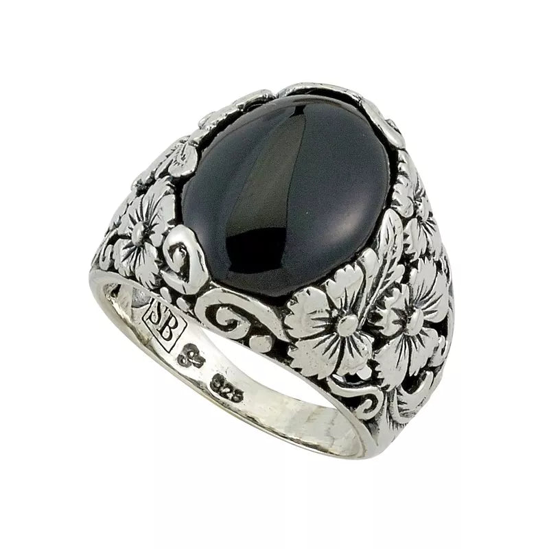 Onyx Ring for Women - Elegant Black Onyx Stone Jewelry - Perfect for Gifts, Weddings & Everyday Wear