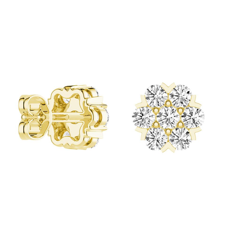 Classic Cluster Flower Moissanite Earrings for Women | Elegant Wedding, Anniversary & Party Jewelry Gift | Hypoallergenic & Durable