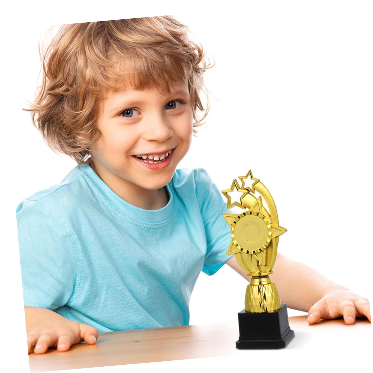 OHPHCALL Unique Competition Trophy Cups - Set of 2 Plastic Winner's Award Trophies for School Celebrations, Sports Events & Party Awards