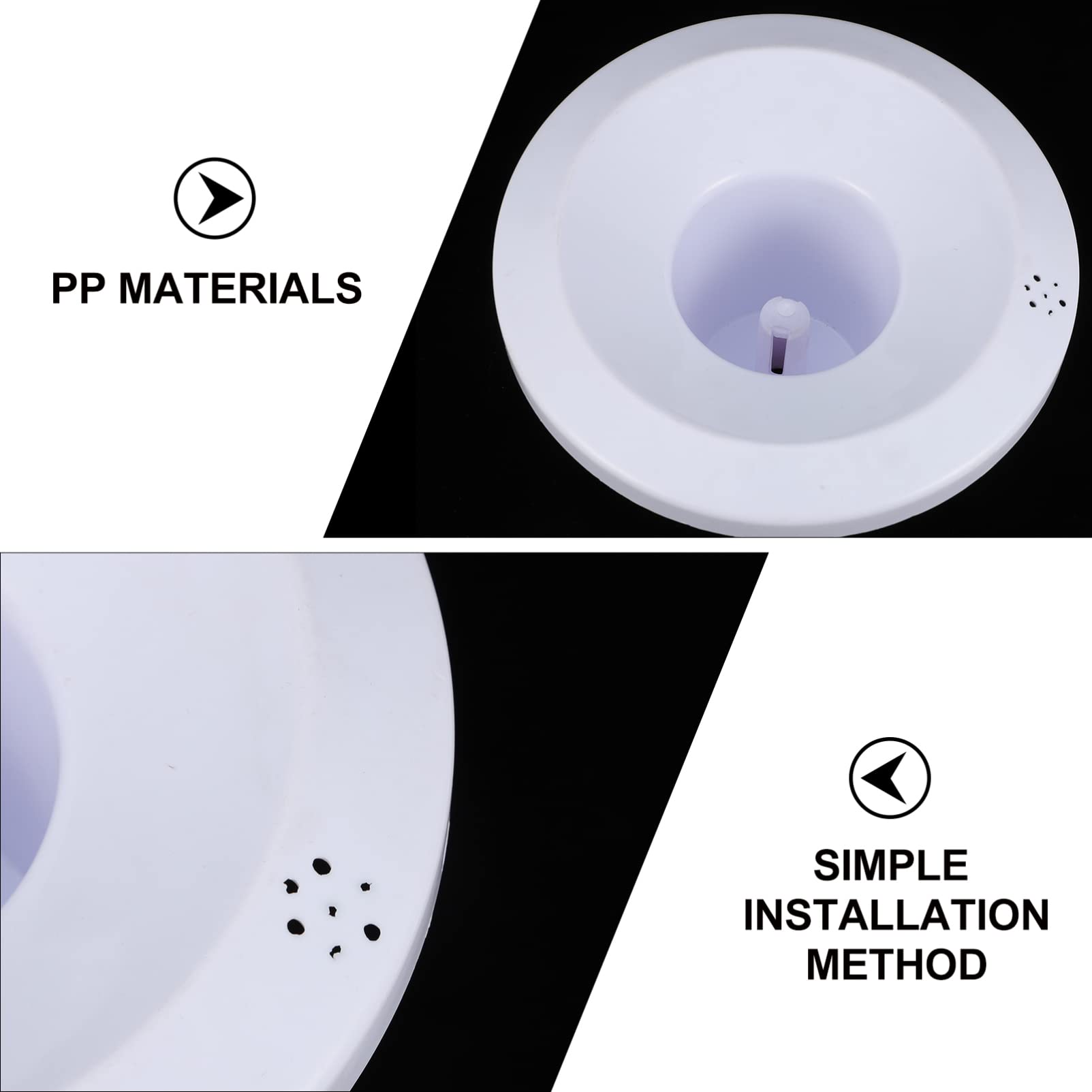 2Pcs Universal White PP Water Dispenser Pump Replacement Parts - Nozzle & Bucket Seat for Zero & Standard Water Dispensers - Perfect for Home, Office & Outdoor Use