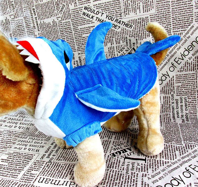 Soft & Warm Shark Costume for Dogs & Cats - Perfect for Halloween, Christmas & Pet Parties