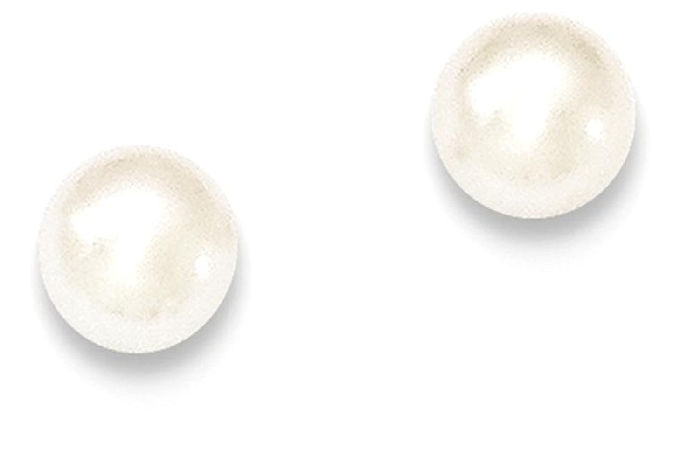 925 Sterling Silver 4mm White Freshwater Cultured Pearl Stud Earrings for Women - Classic Button Pearl Jewelry Gift for Wedding, Anniversary & Everyday Wear