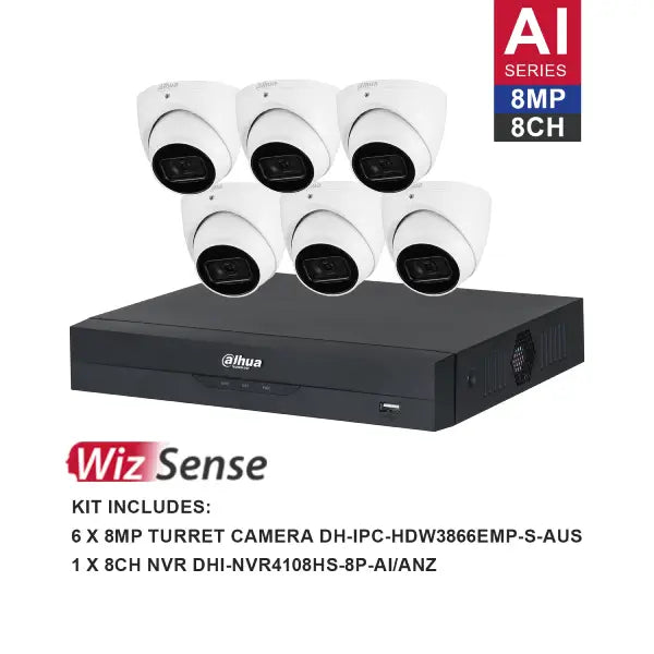 Dahua 8MP 8-Channel Security Camera System, DH-K8086T – HD Surveillance Kit for Home & Business Security Monitoring