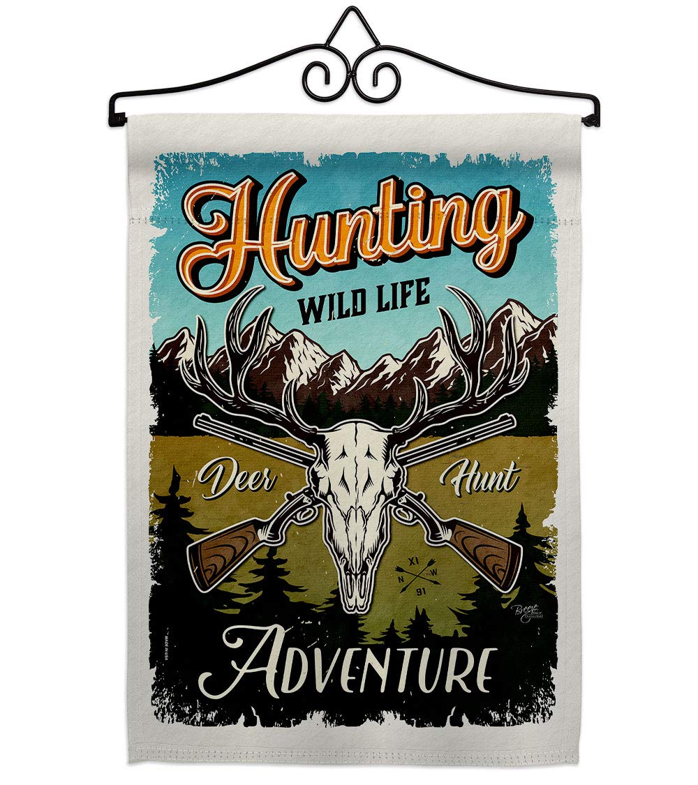 Wildlife Adventure Garden Flag Set - Double-Sided Outdoor Decor with Deer, Bear & Wolf Designs - Made in USA - Perfect for Yard, Farmhouse & Nature-Themed Home Decor