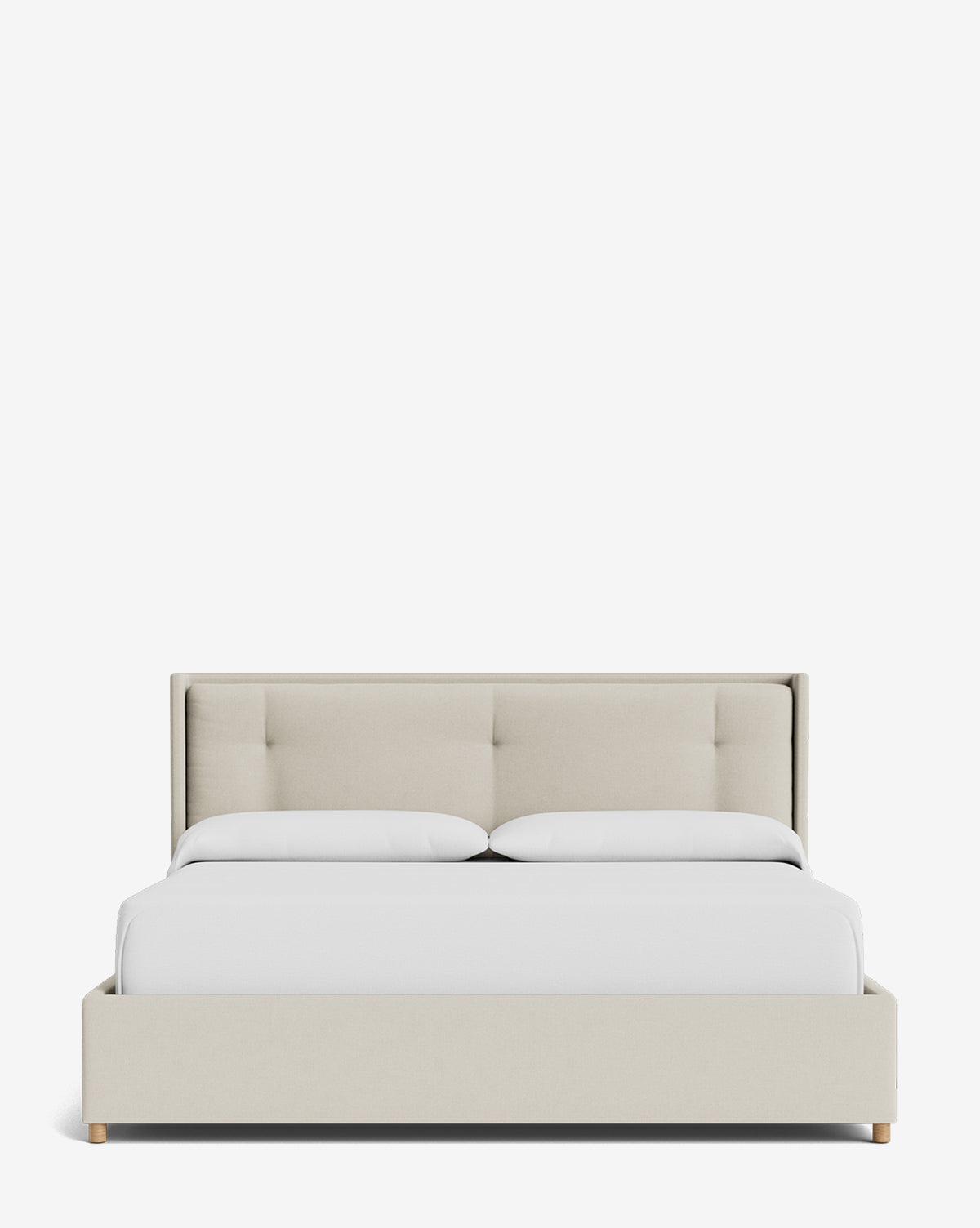 Low Profile Ria Bed Frame with Minimalist Headboard - Perfect for Small Spaces, Modern Bedrooms & Studio Apartments