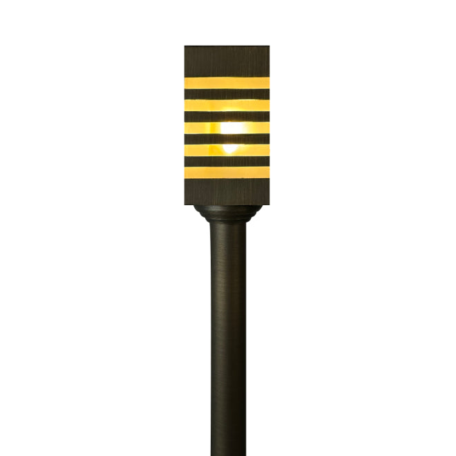 PLB24 4x/8x/12x Cast Brass LED Pathway Lights - Low Voltage Outdoor Landscape Lighting Fixture with 3W 3000K Warm White Bulb - Perfect for Garden, Walkway, and Driveway Illumination