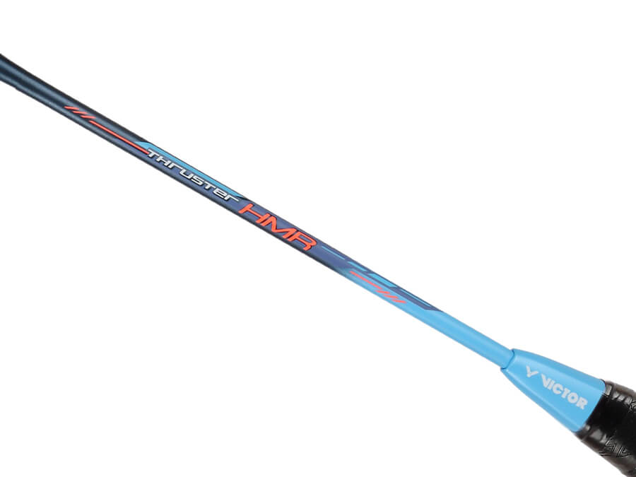 Victor Thruster HMR Prestrung Badminton Racket - Professional Carbon Fiber Shuttlecock Racquet [Bright Sky Blue] | Perfect for Tournament Play & Training Sessions