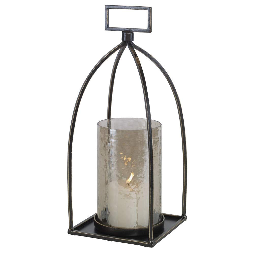 Uttermost Riad Dark Bronze Glass Votive Candle Holder - Elegant Home Decor for Dining Table, Wedding Centerpiece, Romantic Ambiance