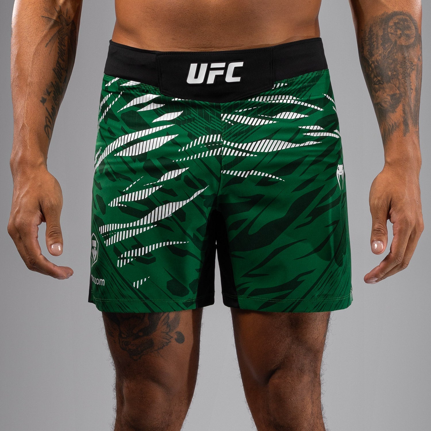 Venum UFC Fusion Authentic Men's Fight Night Shorts - Green | MMA Training & Competition | Perfect Fit for Fighters & Fitness Enthusiasts