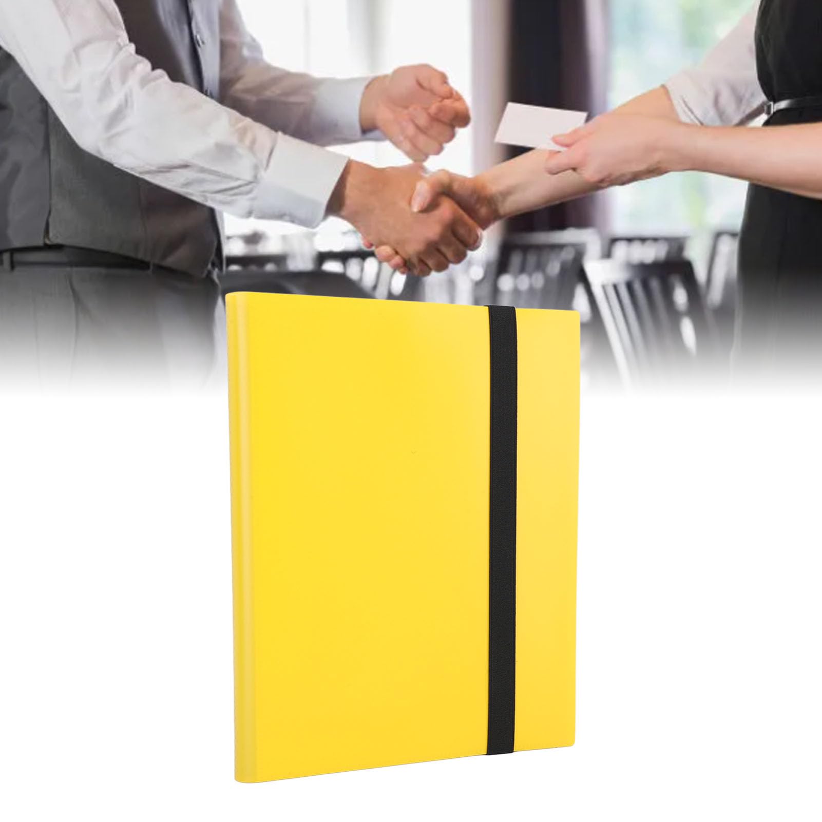 Premium 9-Pocket Trading Card Binder - Large Capacity Storage Album for Gaming, Anime & Collectible Cards - Durable Card Holder for MTG, Pokemon, Yu-Gi-Oh (Yellow) - Perfect for Card Game Tournaments & Collectors Organization