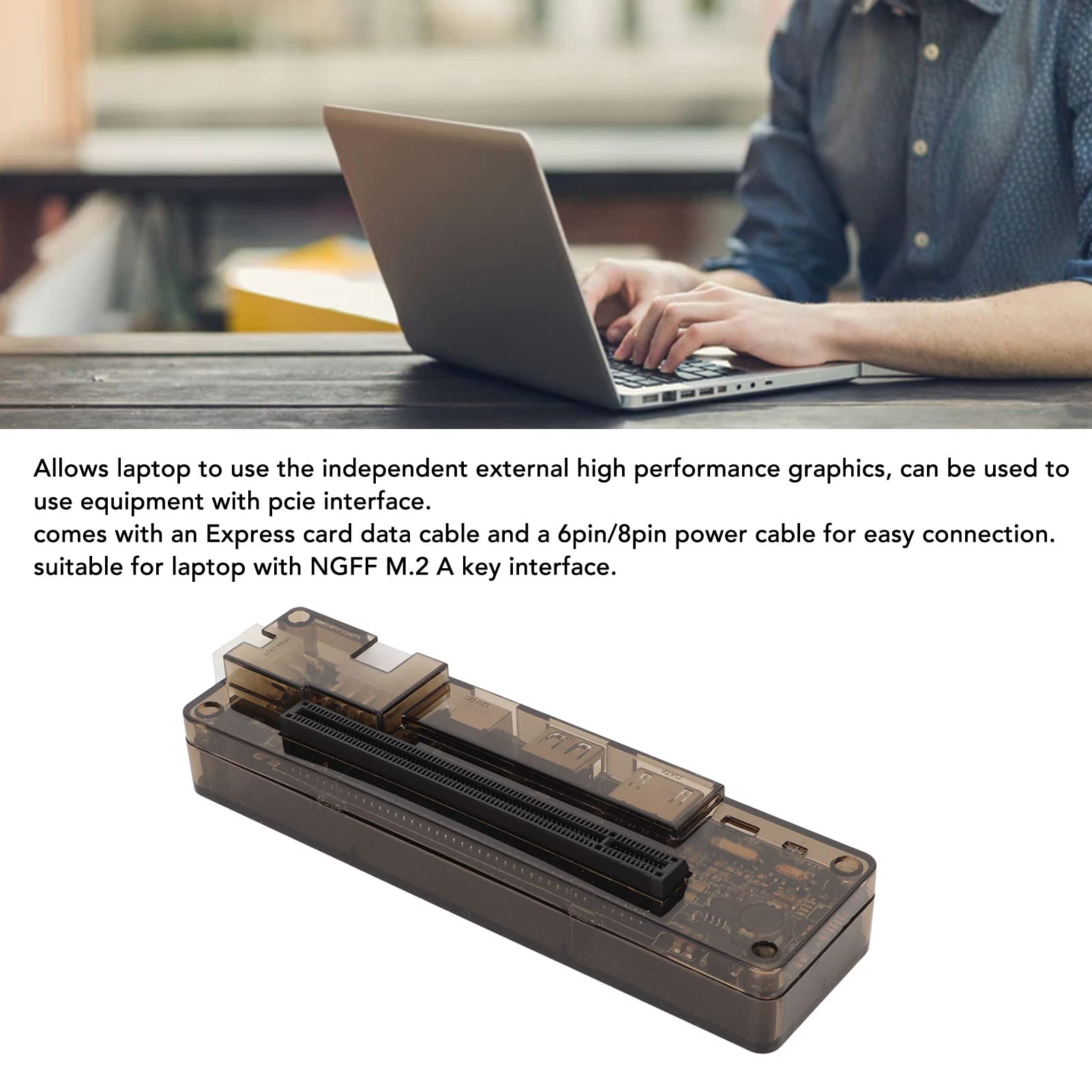 Diyeeni External GPU Dock for Laptops - M.2 A Key & Express Card to USB 3.0 Adapter - Boost Gaming & Graphic Performance for Laptops with M.2 A Key Interface - Perfect for Gaming, Video Editing & 3D Rendering