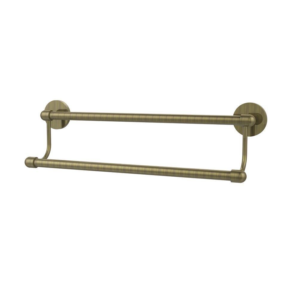 Allied Brass TA-72/18 Tango Collection 18 Inch Double Towel Bar in Antique Brass - Premium Bathroom Towel Holder for Modern & Traditional Home Decor