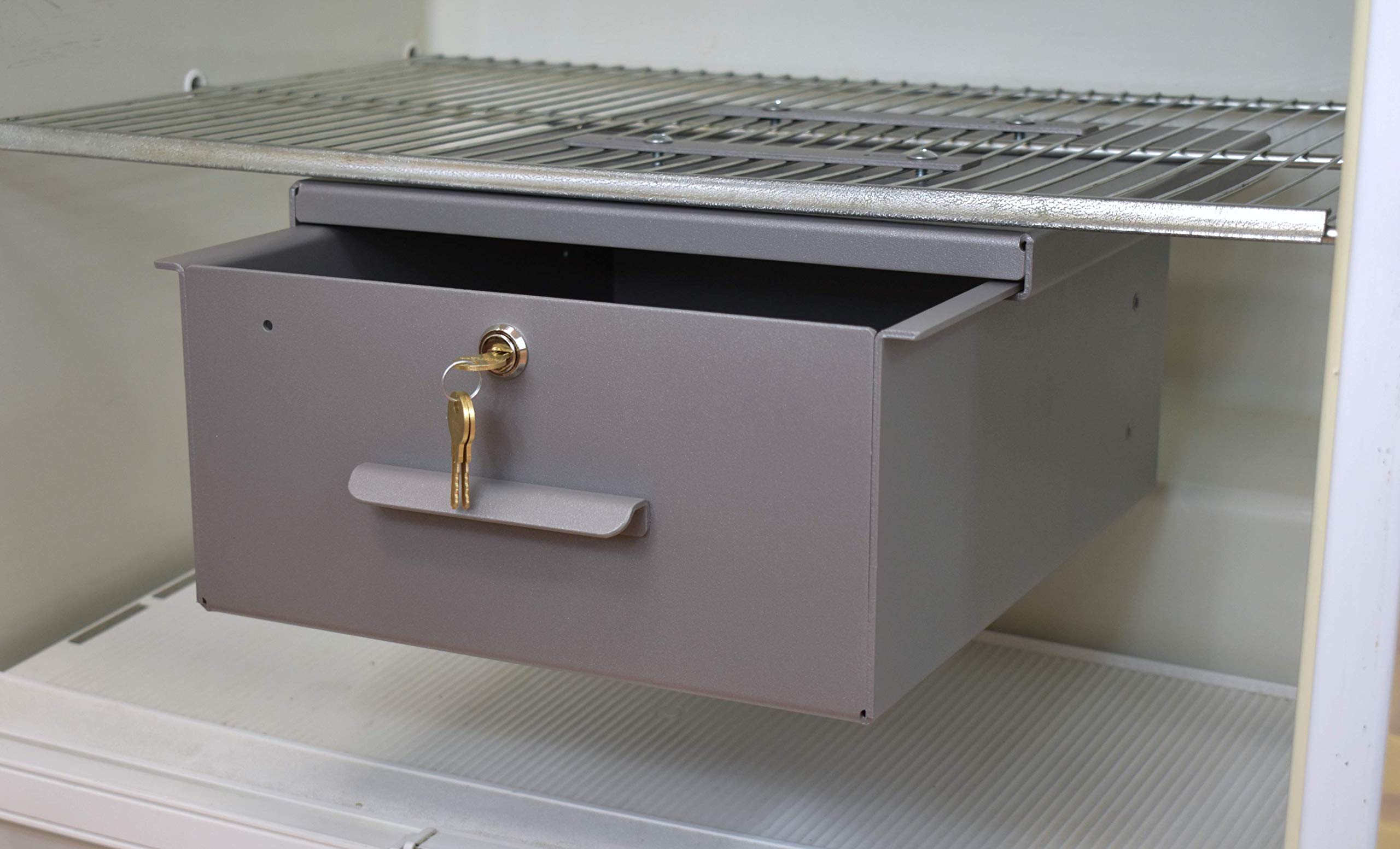 Omnimed Aluminum Refrigerator Lock Box - Large Size with Key Lock | Secure Food Storage for Home, Office & Dorm | Additional Sizes & Locks Available (Model 183035)