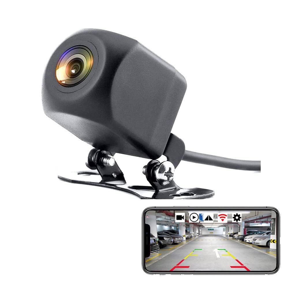 EVERSECU Wireless Backup Camera for iPhone & Android - HD Rear/Front View Camera with Guide Lines On/Off for Cars, Trucks, SUVs, Pickups, Trailers, Vans & RVs - Perfect for Parking, Reversing & Towing Safety