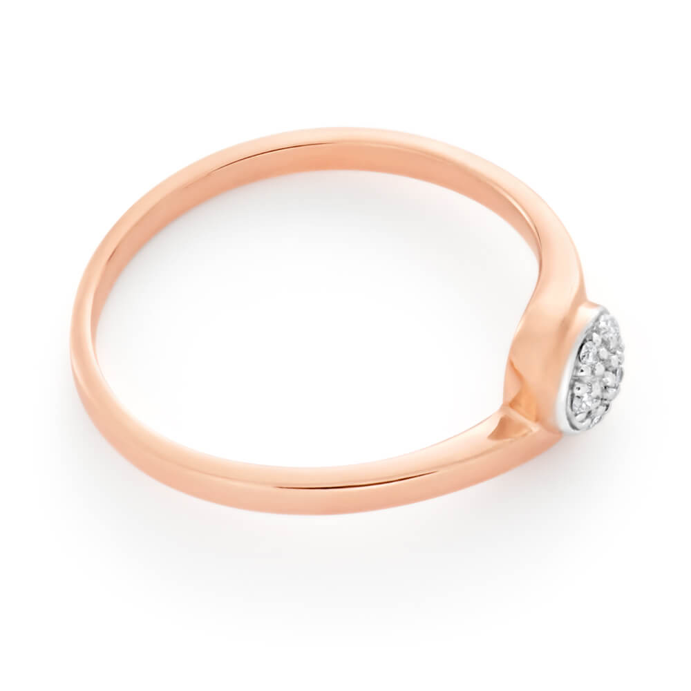 9ct Rose Gold Diamond Ring - 0.05 Carat Solitaire Engagement Ring for Women, Perfect for Proposals, Anniversaries & Special Occasions