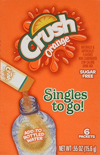 54 Packets Orange Crush Sugar Free Singles to Go - 9 Boxes Bundle - Perfect for Office, Travel & On-the-Go Hydration