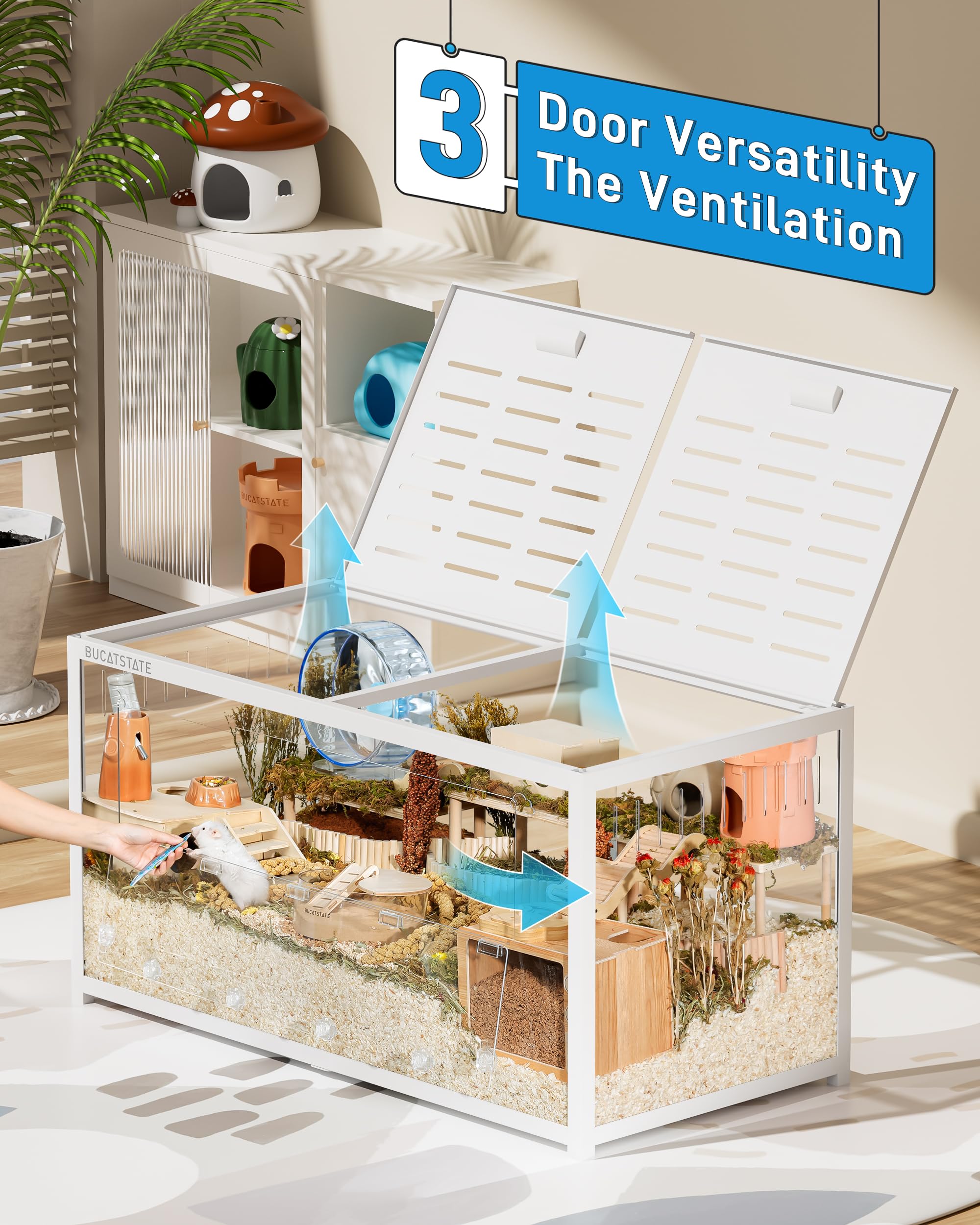 BUCATSTATE Large Metal Hamster Cage 47