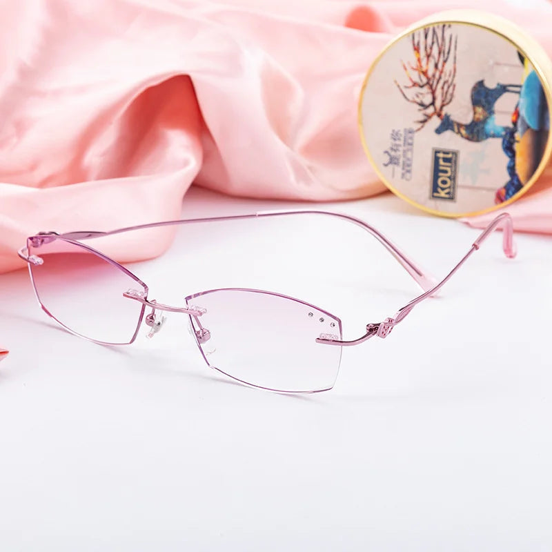 Women's Fashion Diamond Frame HD Anti Blue Light Reading Glasses - Stylish & Comfortable for Computer Work, Reading & Screen Use