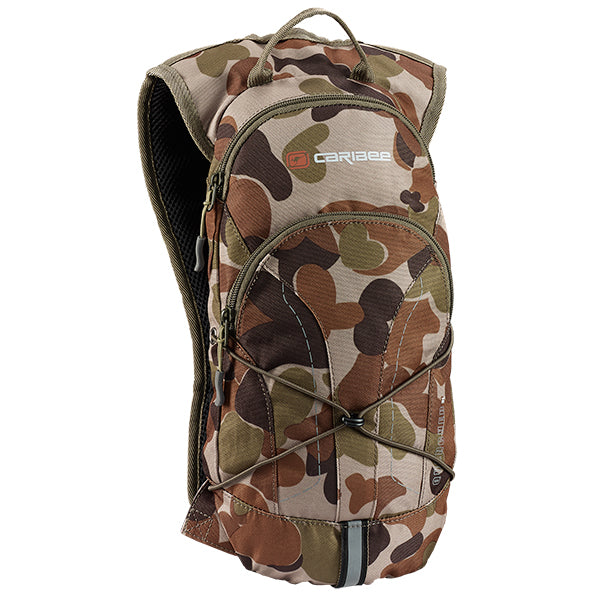Caribee Quencher 2L Hydration Backpack - Lightweight Water Reservoir for Hiking, Running & Outdoor Adventures - Camouflage Design