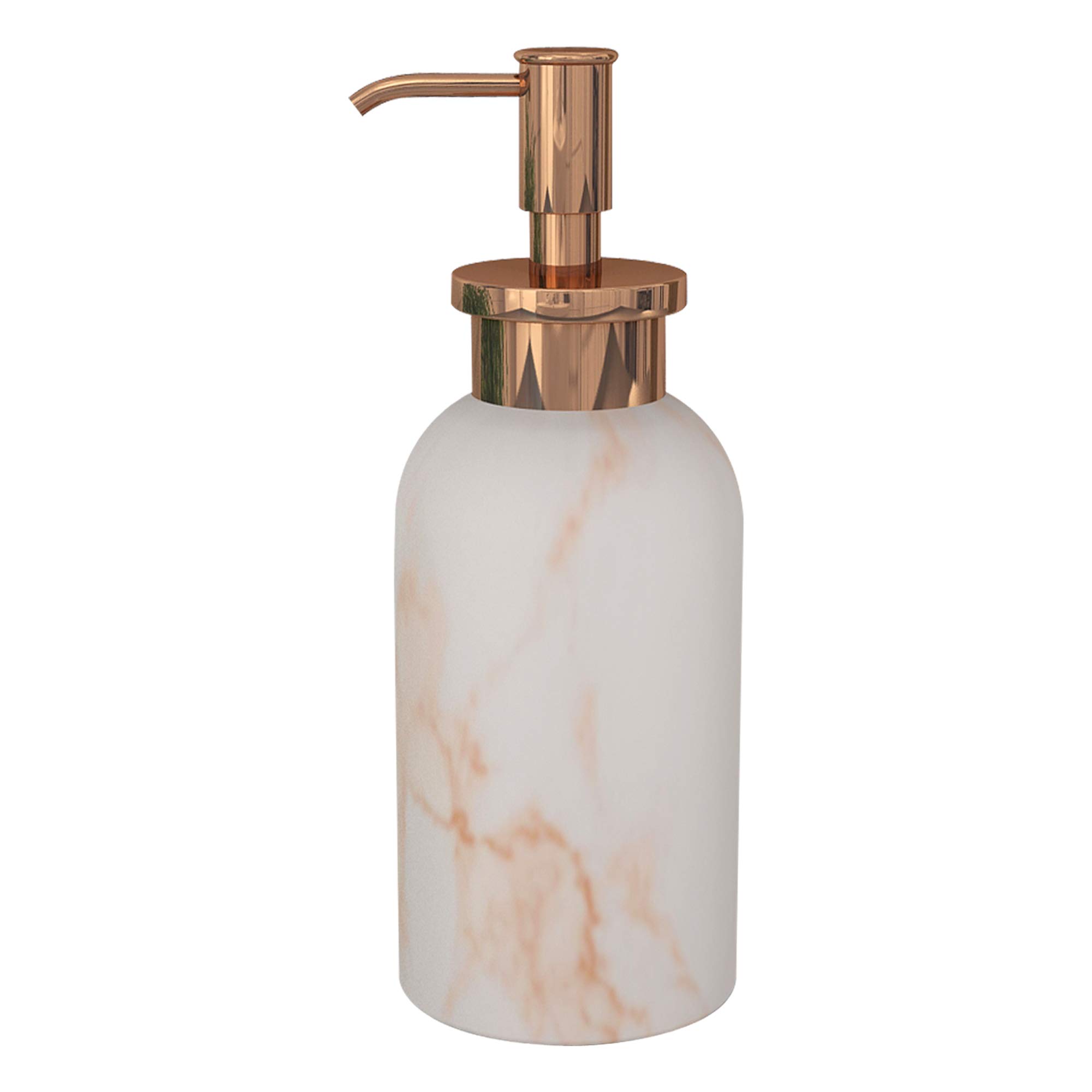 Nu-Steel MST6CH Misty Copper Collection Lotion Dispenser - Elegant Resin & Metal Soap Pump for Bathroom, Kitchen & Vanity - Perfect Home Decor Accessory for Modern Living Spaces