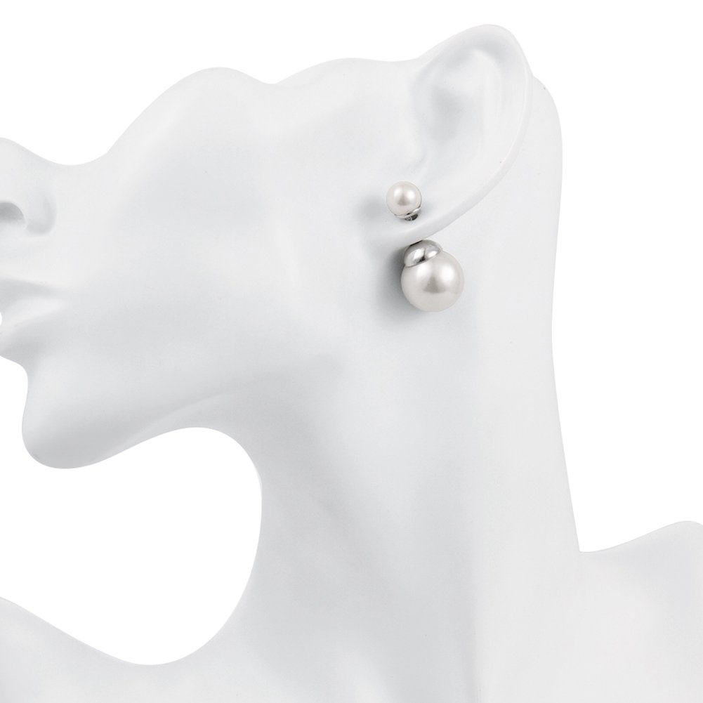 Elegant Double Sided Pearl Earrings for Women - Perfect for Work & Parties