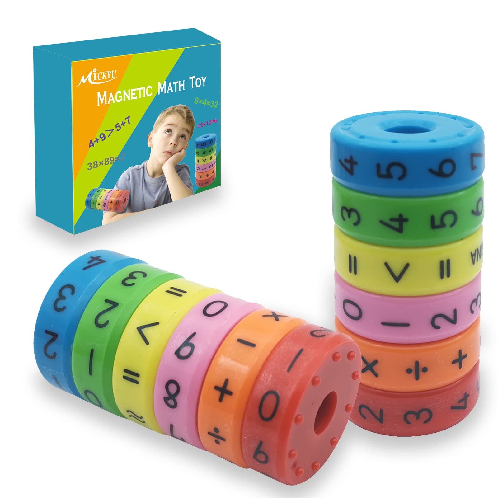 MICKYU Magnetic Math Toys for Kids - Montessori Preschool Learning Abacus Counting Toy with Numbers - Perfect for Homeschooling & Early Childhood Education