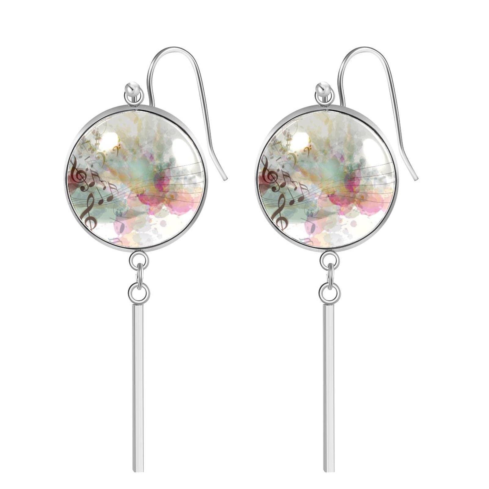 Lightweight Stainless Steel Women's Drop Earrings with Antique Dragonfly Lotus Design - Elegant Round Hoop & Long Vertical Bar Dangle Earrings for Party, Wedding & Everyday Wear