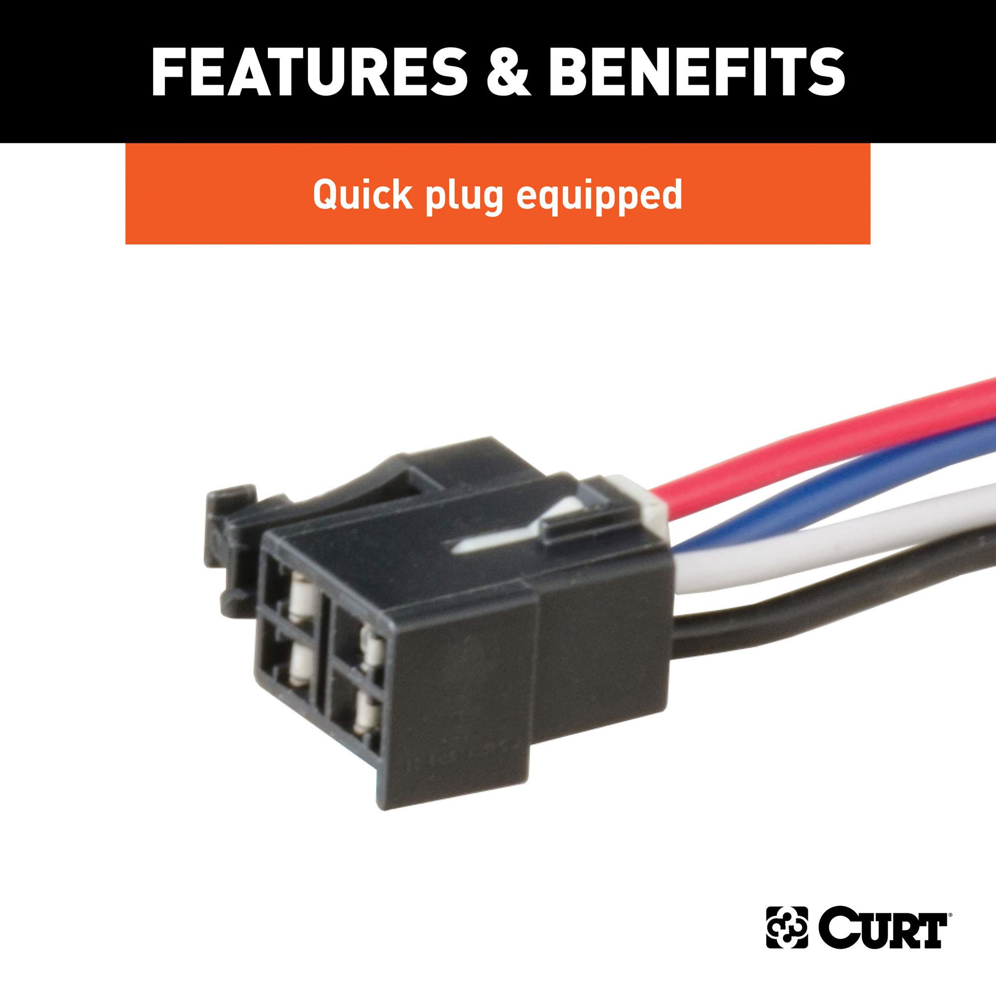 CURT 51170 Spectrum Original Equipment Style Integrated Electric Trailer Brake Controller - Proportional Braking System for Smooth Towing | Perfect for RVs, Boats & Heavy-Duty Trailers