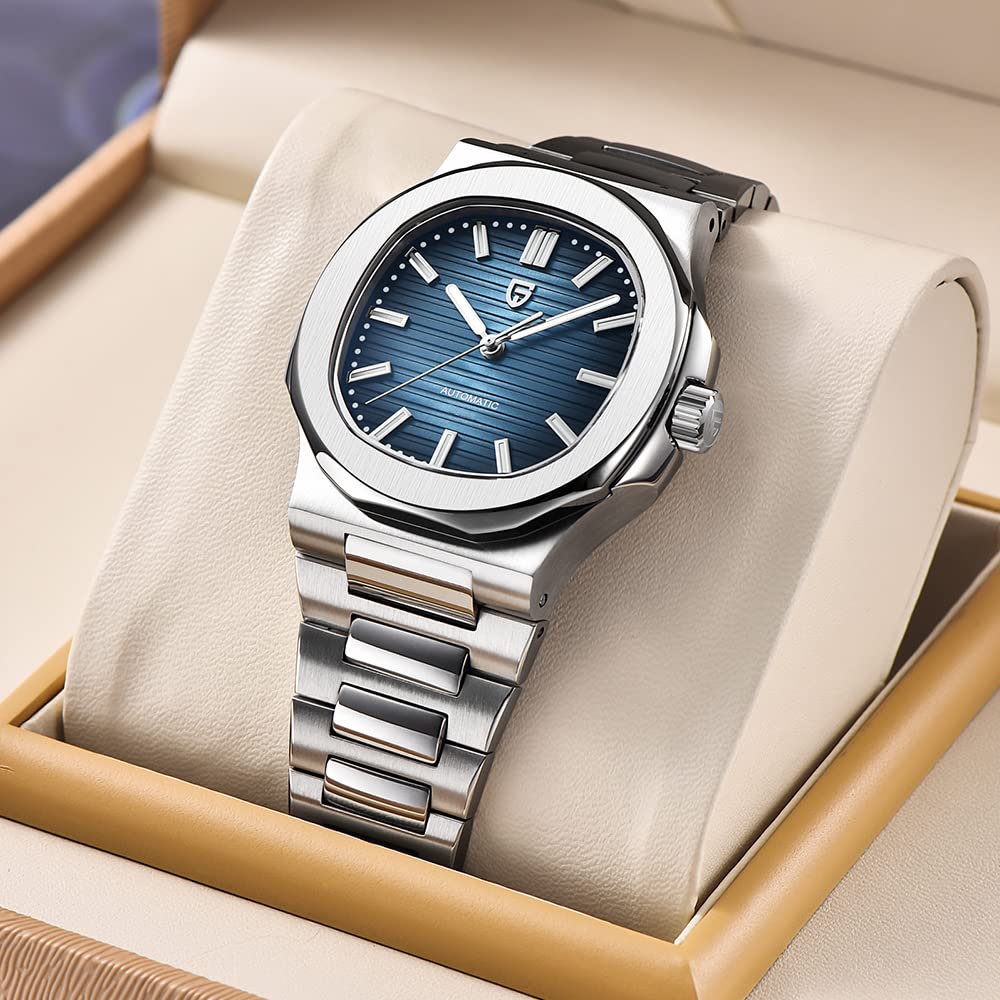 Pagani Design 1728 Men's Automatic Watch - ST6 Self-Winding Movement, Stainless Steel Case, 100M Waterproof - Luxury Sport Mechanical Watch for Men | Perfect for Diving, Swimming & Everyday Wear