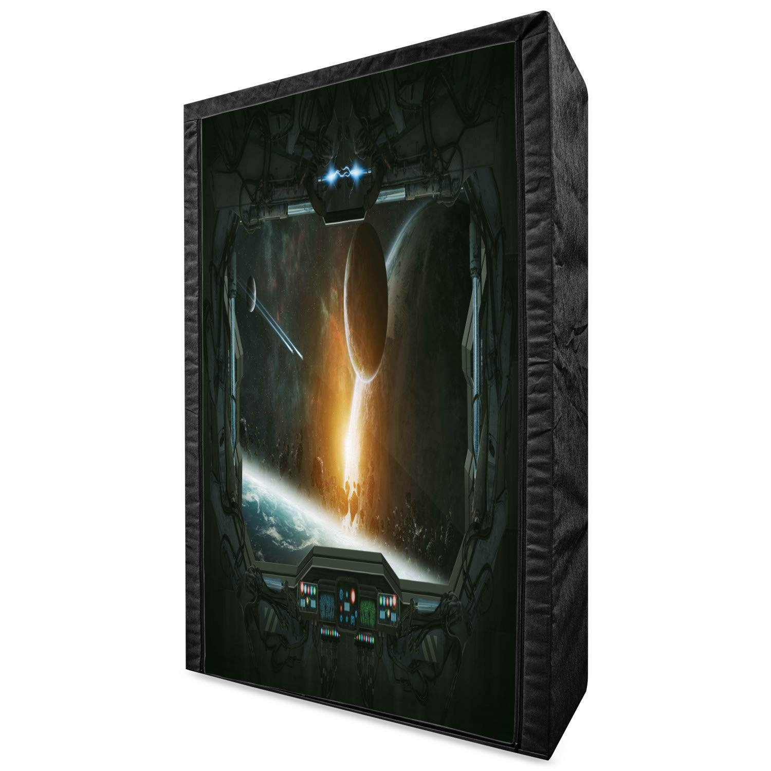 Ambesonne Space-Themed Portable Fabric Wardrobe - 42.5