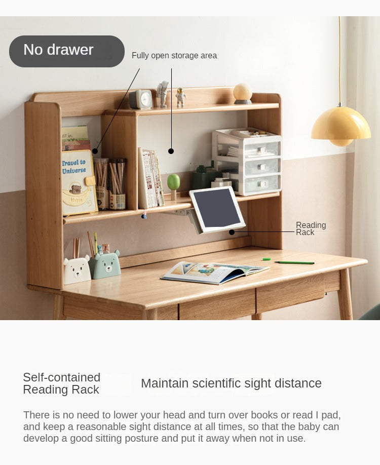 Solid Oak & Beech Wood Bookshelf - Sturdy Wooden Shelf for Home, Office & Library - Perfect for Organizing Books, Decor & Storage