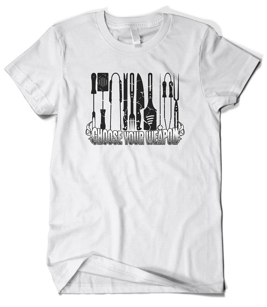 Cybertela Men's BBQ Cooking Tools Graphic T-Shirt - Funny Grilling & BBQ Apparel for Men - Perfect for Backyard BBQs, Cookouts & Outdoor Parties