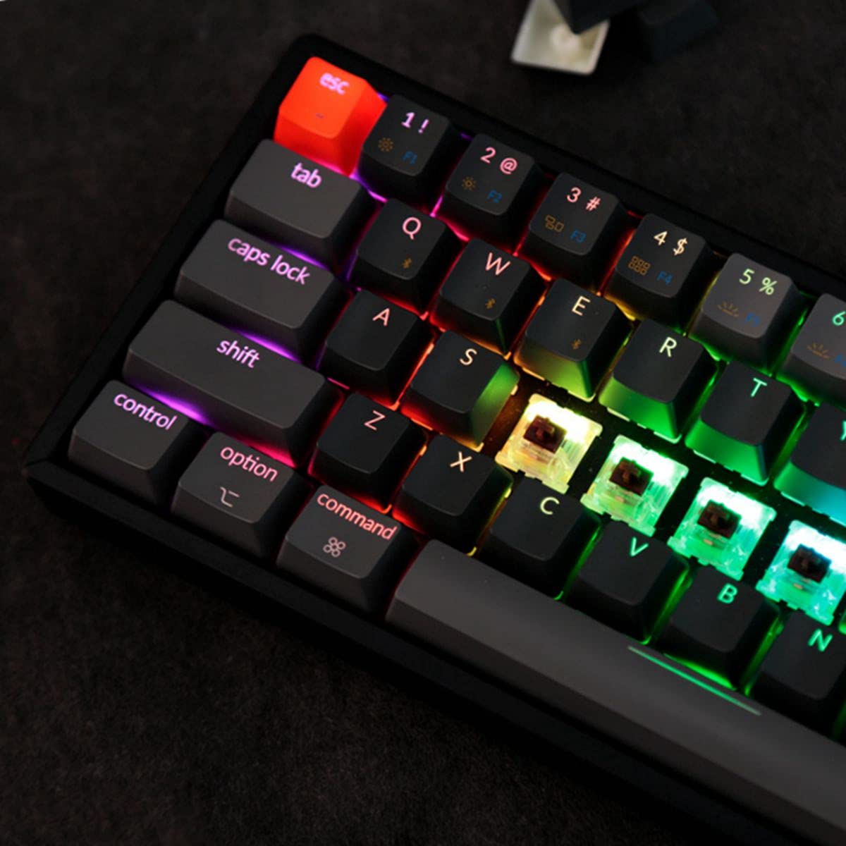 Keychron K6 68-Key Wireless Bluetooth/Wired Mechanical Keyboard - RGB Backlit, Aluminum Frame, Gateron Red Switches - Compatible with Mac & Windows - Perfect for Gaming, Typing & Office Work