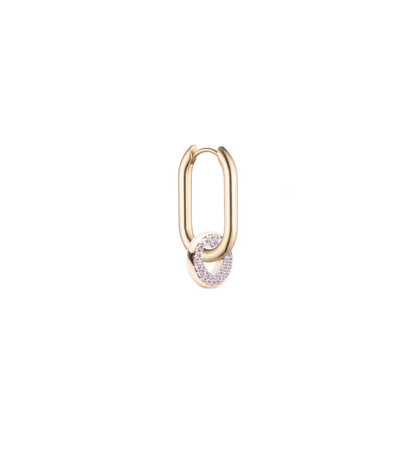Pave Diamond Side Love Heartbeat Small Chubby Fob Earrings - Elegant Dainty Jewelry for Women, Perfect for Valentine's Day Gifts, Date Nights & Special Occasions