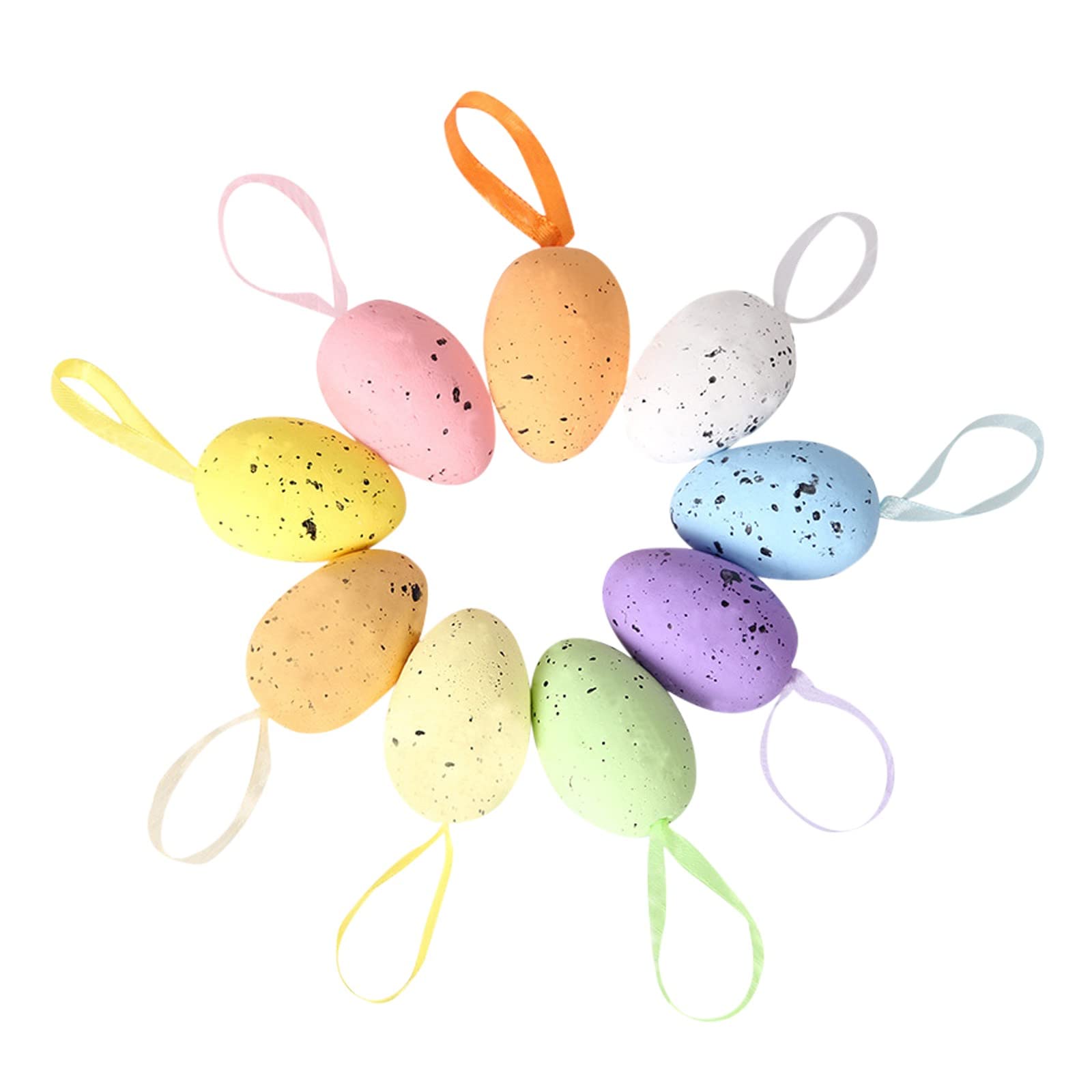 Easter Ornaments Set - 9 Pack Glitter Mini Christmas Balls for Home Decor, Easter Tree & Holiday Party Decoration