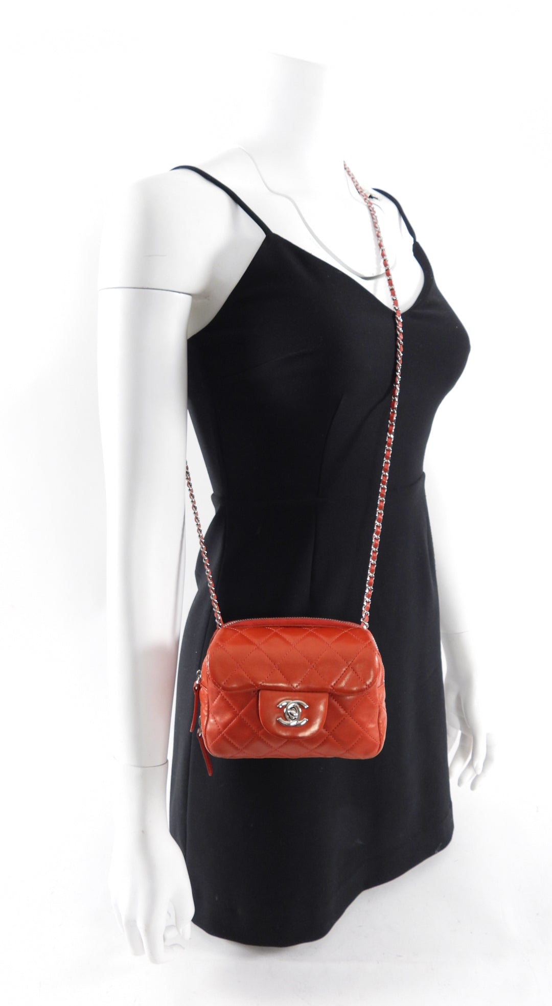 Chanel Red Lambskin Mini Flap Wallet on Chain Crossbody Bag for Women | Luxury Designer WOC Purse with Gold-Tone Hardware | Perfect for Evening Parties, Date Nights & Special Occasions