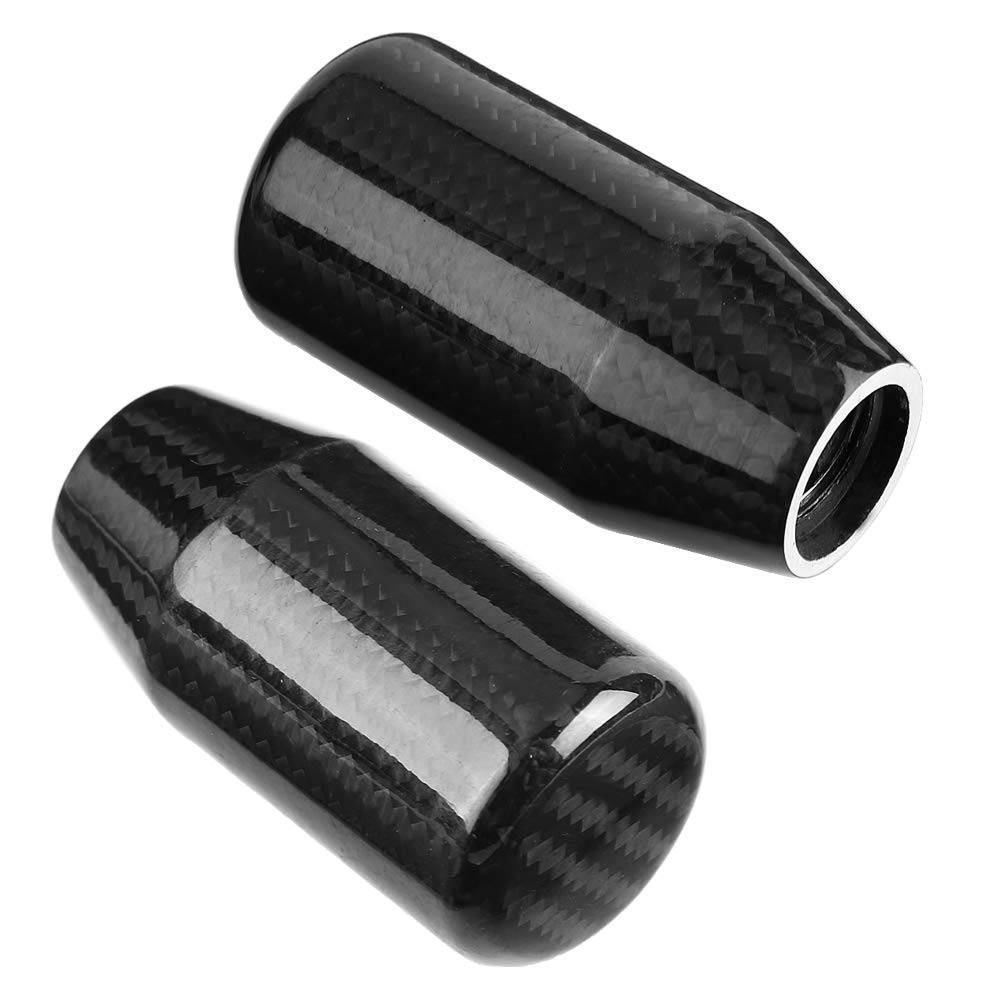 Carbon Fiber Manual Gear Shift Knob with 8/10/12mm Self-Tapping Screws - Perfect for Car Interior Upgrades & Racing Enthusiasts