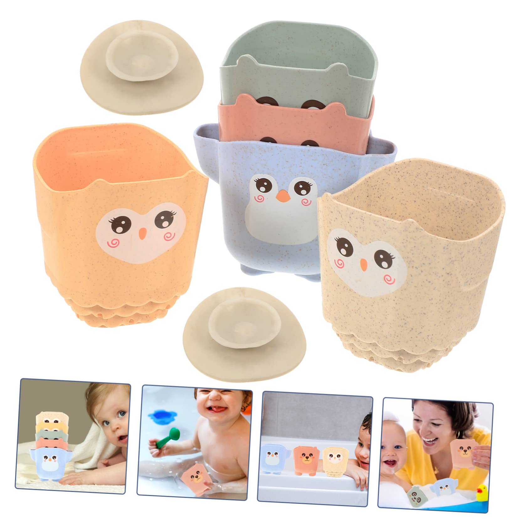 UPKOCH 2 Sets Baby Bath Toys for Newborns - Cute Cartoon Bathtub Toys, Plastic Bathing & Beach Play Set for Toddlers - Fun Bath Time & Outdoor Water Play