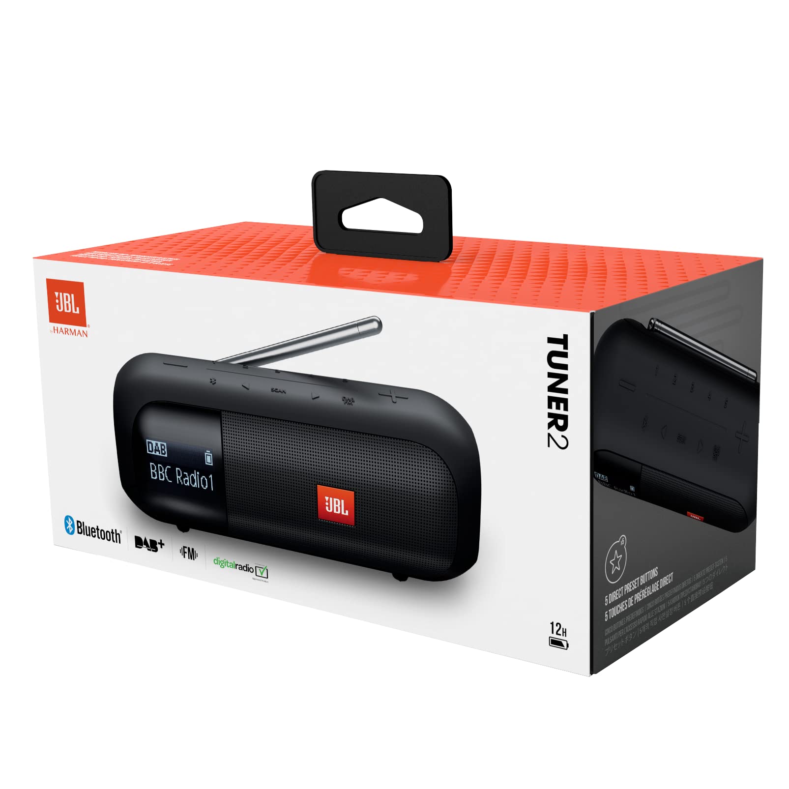 1. JBL Tuner 2 Portable Bluetooth Speaker with DAB/FM Radio - 12 Hour Playtime, Wireless Music Streaming for Outdoor, Camping & Home Use   2. Amazon Basics USB-C to USB-A 2.0 Fast Charging Cable - 480Mbps High Speed Data Transfer, USB-IF Certified for Phones, Tablets & Laptops