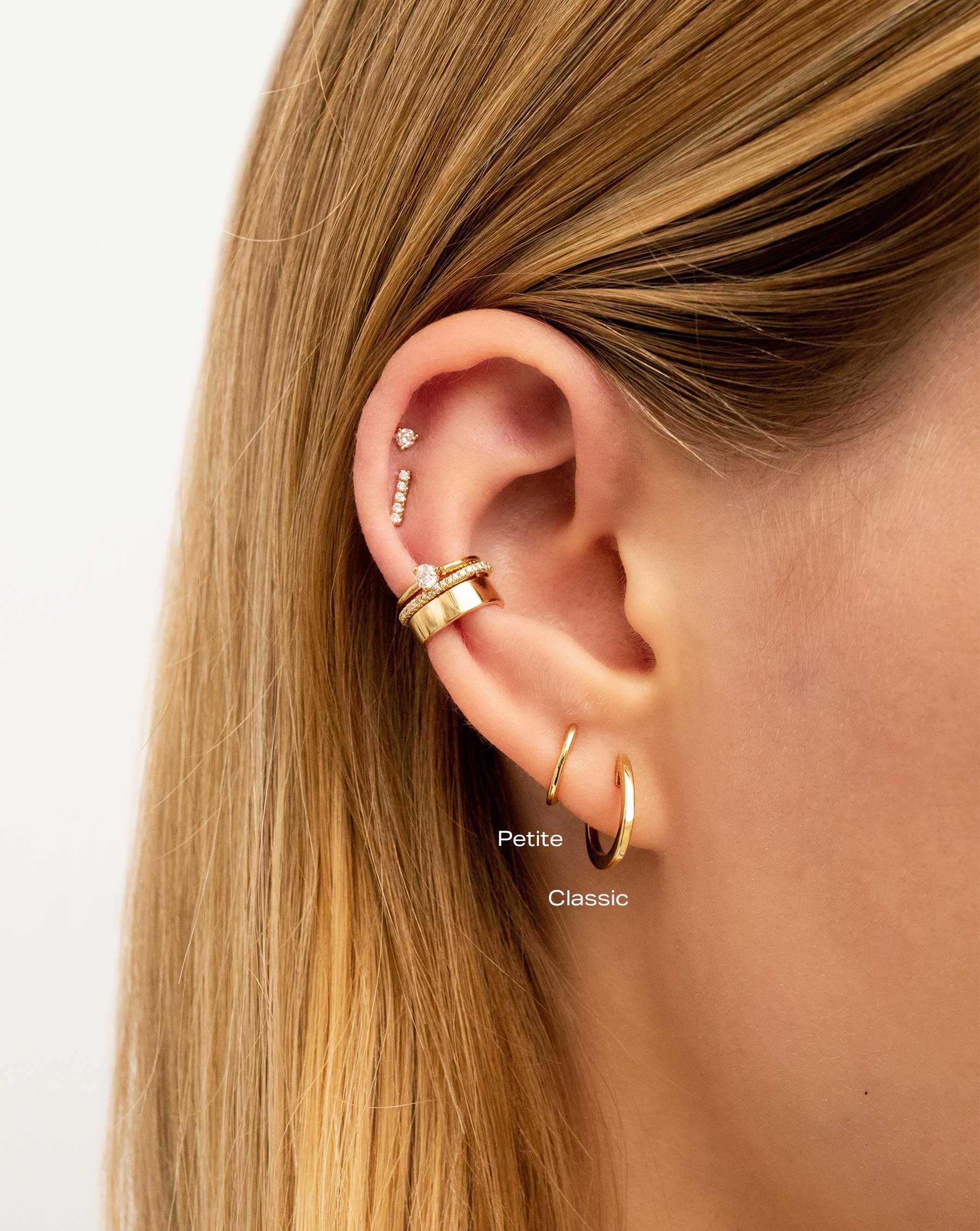 Classic Gold Huggie Hoop Earrings for Women - 14K Gold Plated Small Hoops - Perfect for Everyday Wear, Gifts & Special Occasions