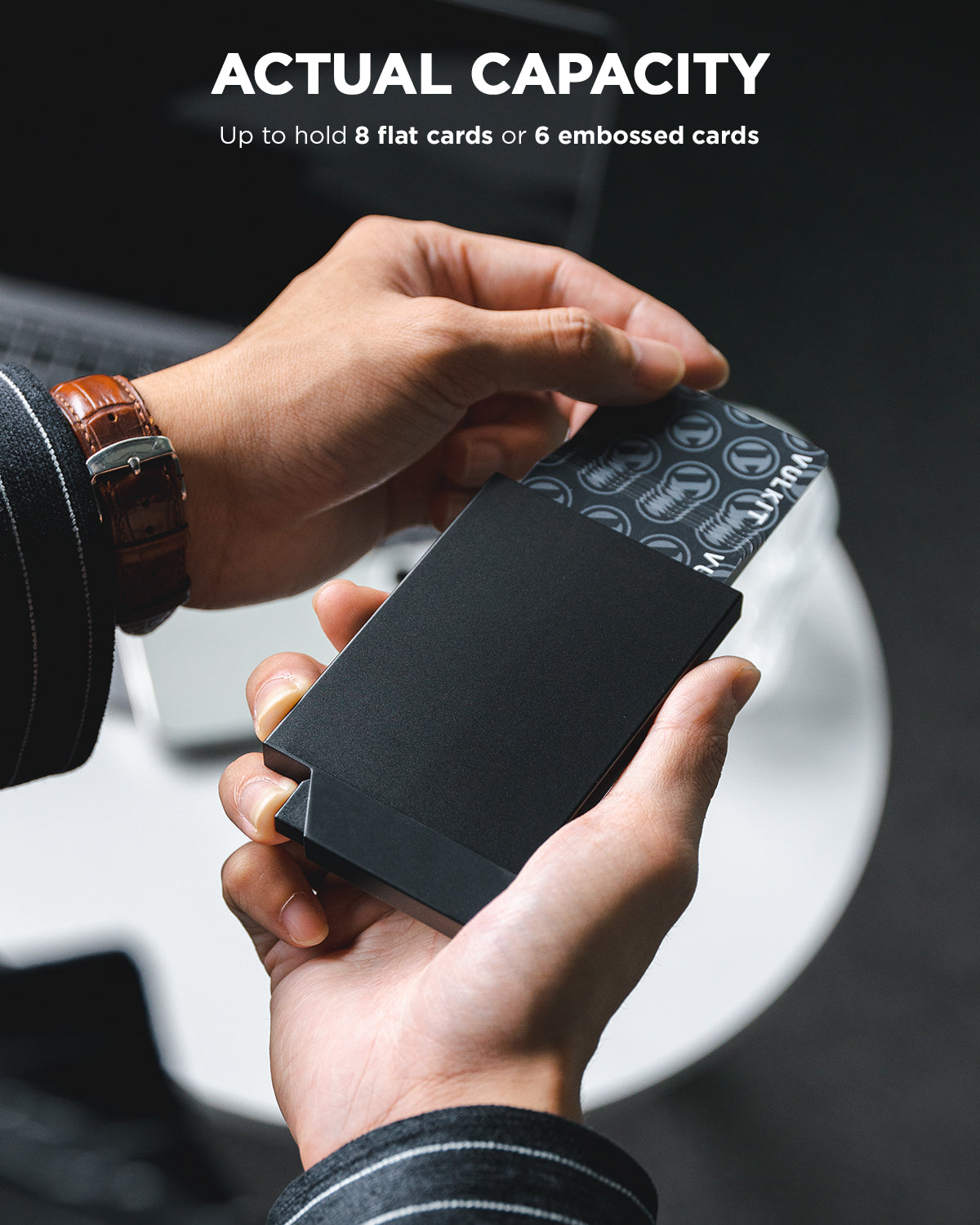 VC400 New Patented Pop-up Slim Card Holder - Ultra Thin RFID Blocking Wallet for Credit Cards & IDs | Perfect for Travel, Business & Everyday Use