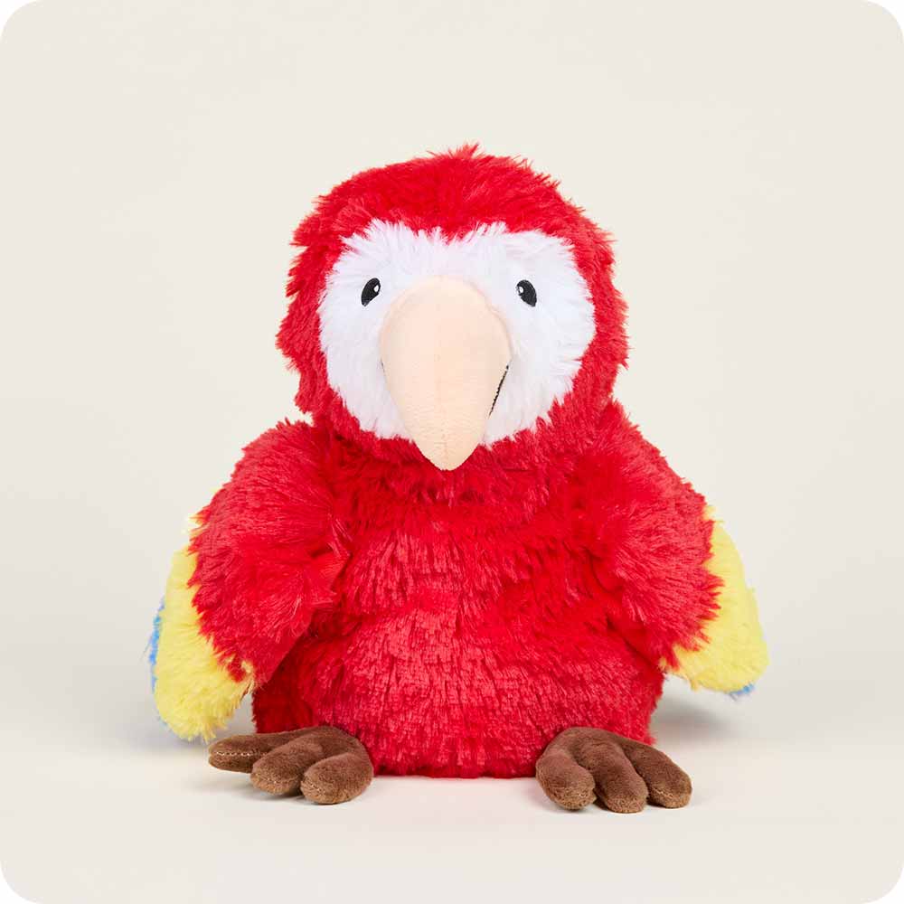 Parrot Warmies - Soft Plush Microwaveable Heating Pad for Pain Relief & Comfort - Perfect for Kids, Adults & Pets - Use for Cramps, Stress & Relaxation