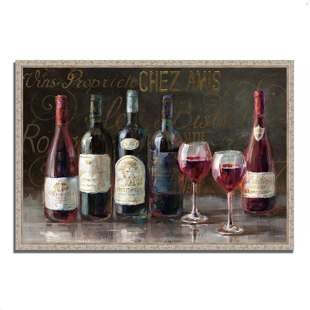 Bistro Reds V2 by Danhui Nai - Premium Fine Art Giclee Print on Gallery Wrapped Canvas - Ready to Hang Wall Art - Perfect for Living Room, Bedroom & Office Decor